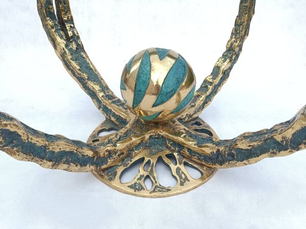 Table basse sculpturale vintage Octo par Henri Fernandez