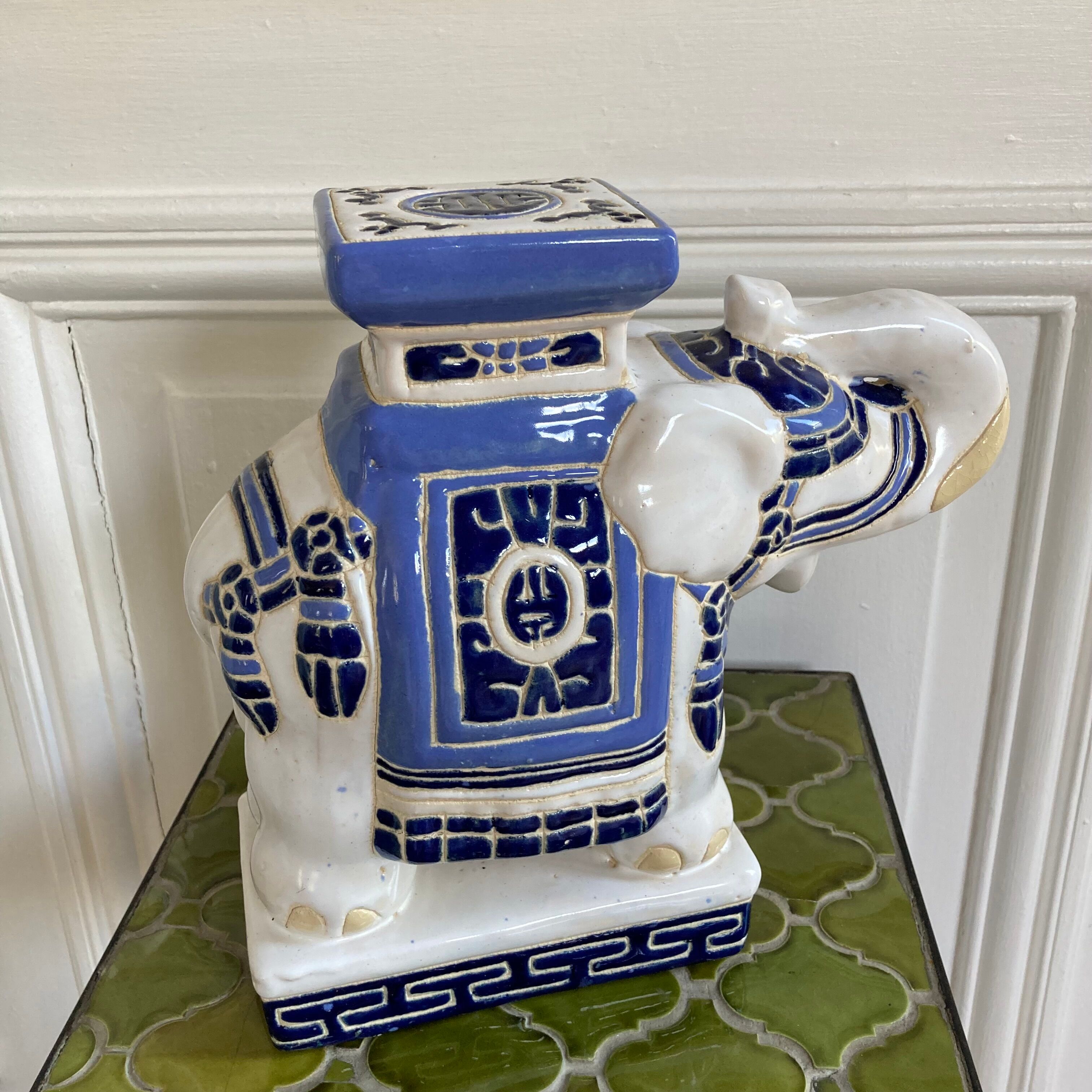 Ceramic elephant plant holder