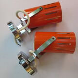 Pair of wall lamps orange