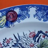Serving dish Polychrome ceramic Decoration cart of flowers...