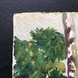 Landscape drawing Bois Clamart
