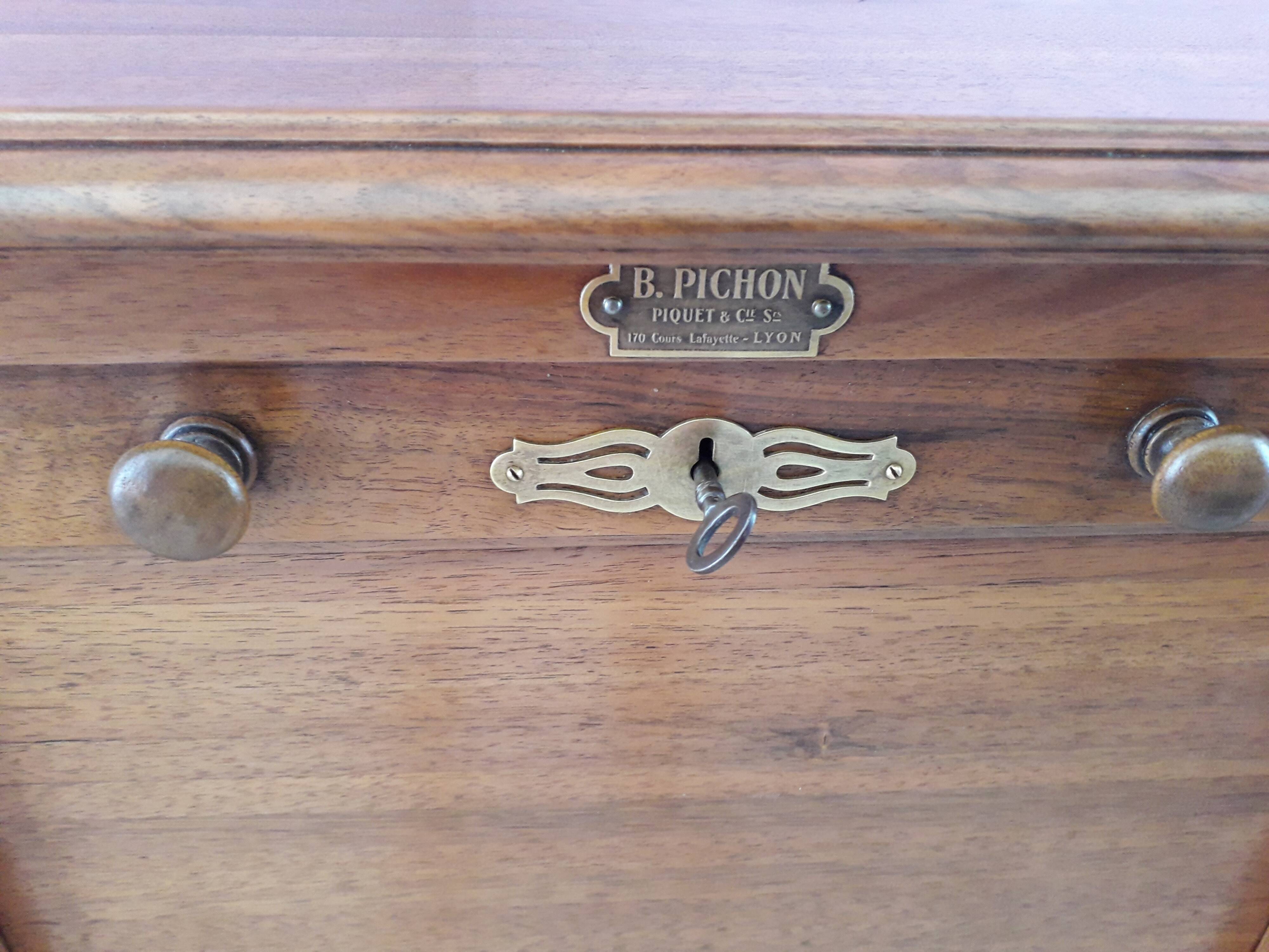 Walnut curtain binder early twentieth century