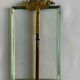 Brass frame and beveled glass
