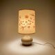 Lampe champêtre en grès pyrité et fleurs séchées années 70