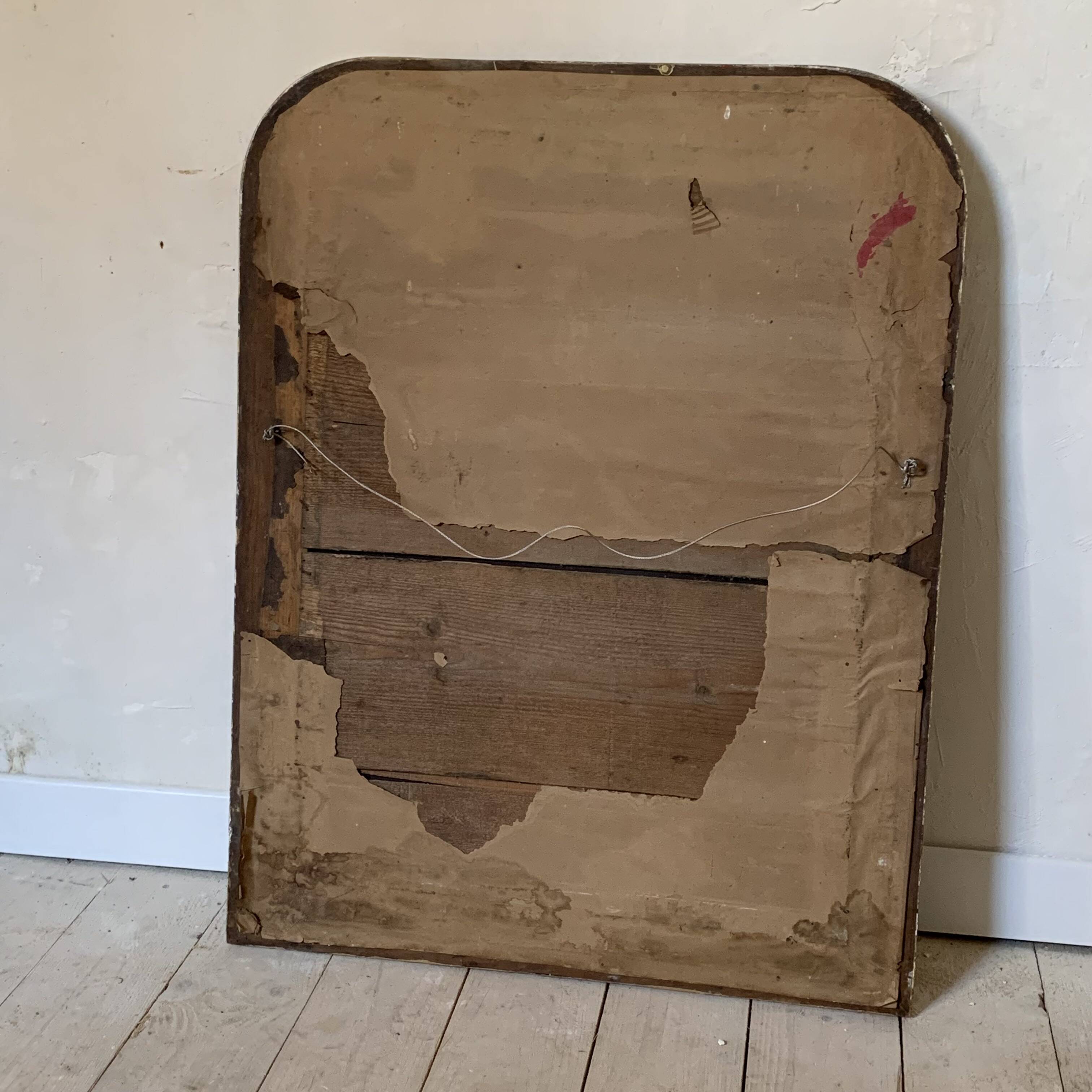 Louis Philippe overmantel fireplace mirror in gold