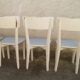 Set of 6 chairs sitting painted bentwood 1950s formica