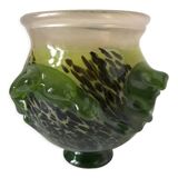 Patrick Lepage blown glass candle holder
