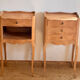 Pair of antique wooden bedside tables.