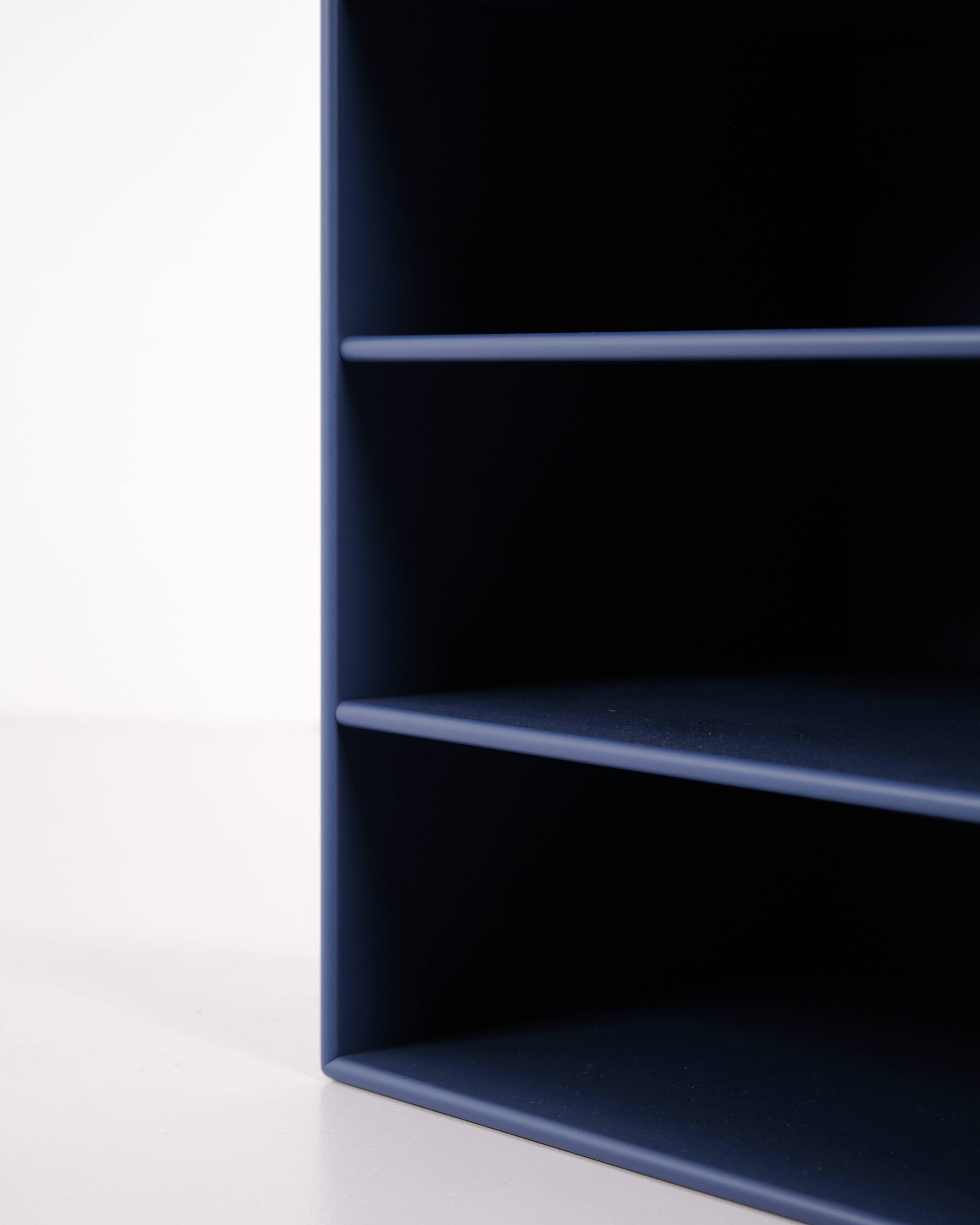 Montana bookcase – blue – 4 shelves