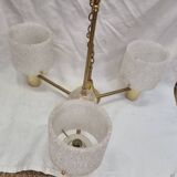 Perplex chandelier, 3 lights from 1970