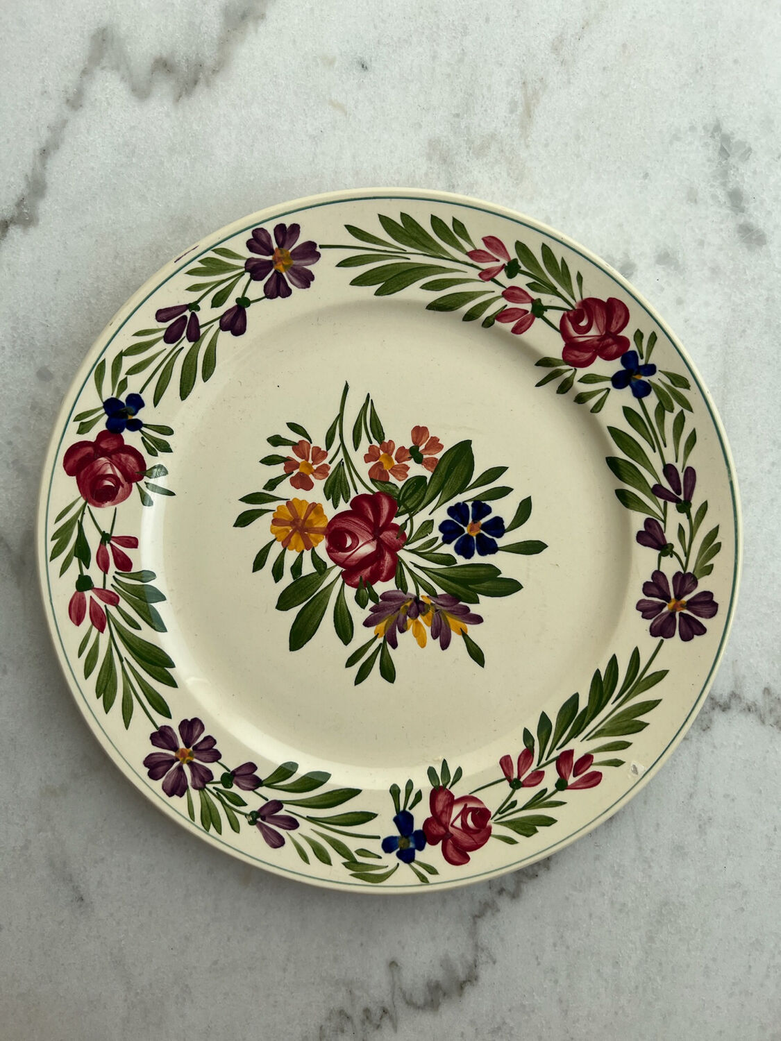 Floral plate - Sarreguemines Rusticana