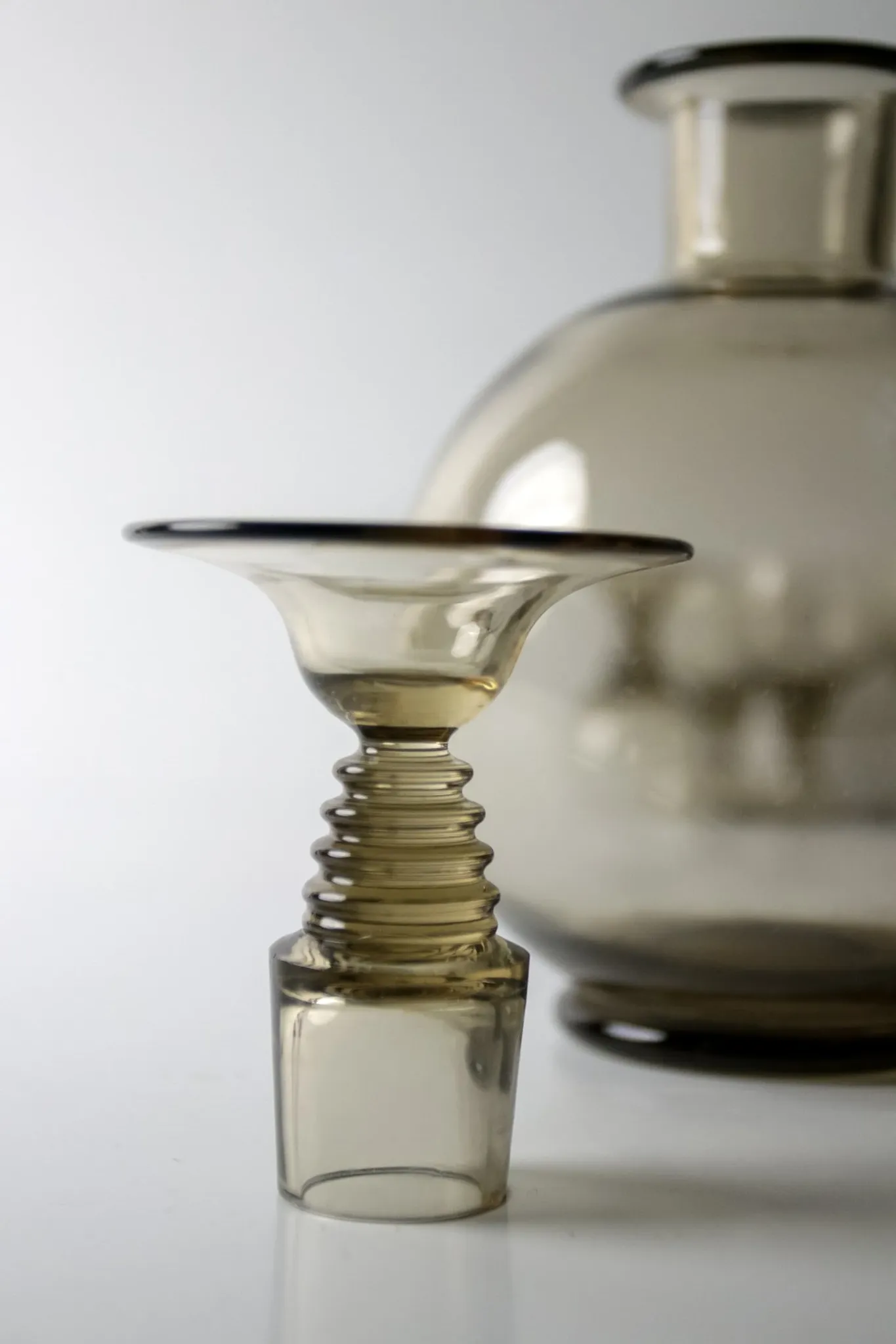 Art deco Traditie decanter with 7 glasses by W.J. Rozendaal – Kristalunie