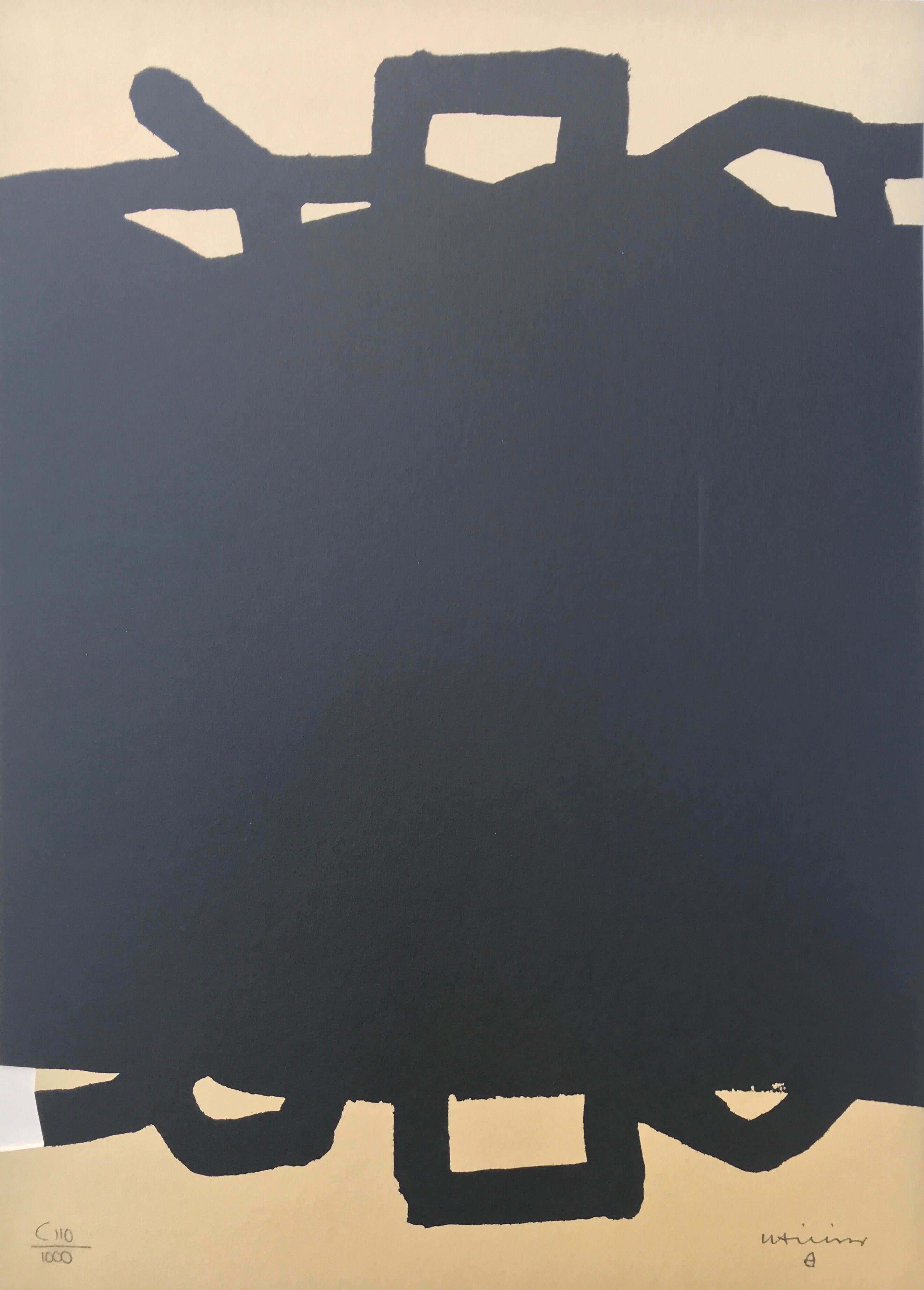 Original lithograph with cutout by Eduardo CHILLIDA, Untitled, 1999