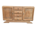 Enfilade Art Deco buffet by Charles Dudouyt, stripped in solid oak, 1930.