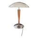 Vintage ship lamp in wood and chrome metal
