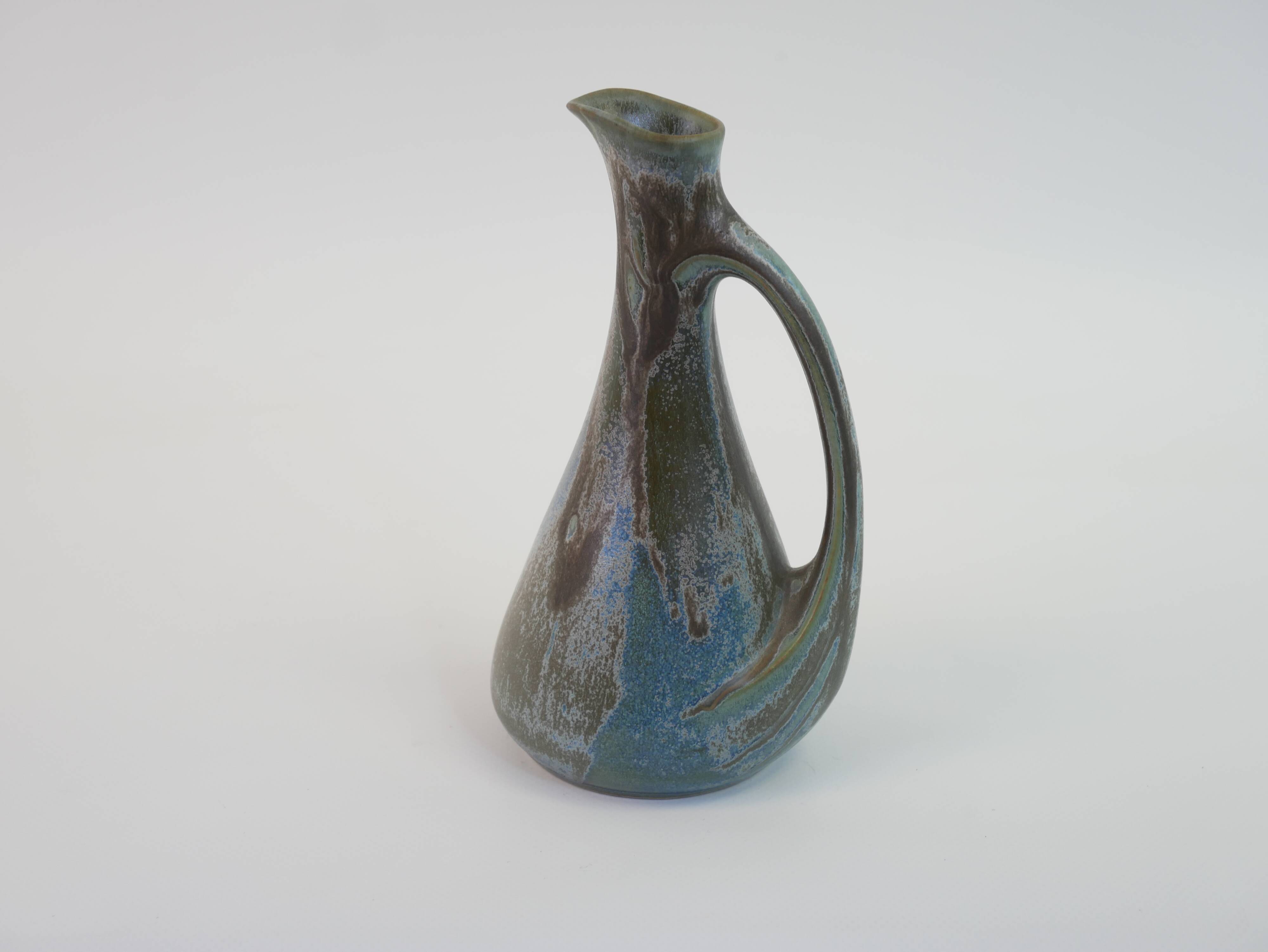 Petit pichet verseuse art déco en céramique des manufactures Denbac