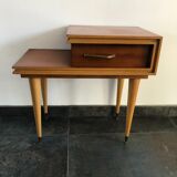 Vintage asymmetrical bedside table