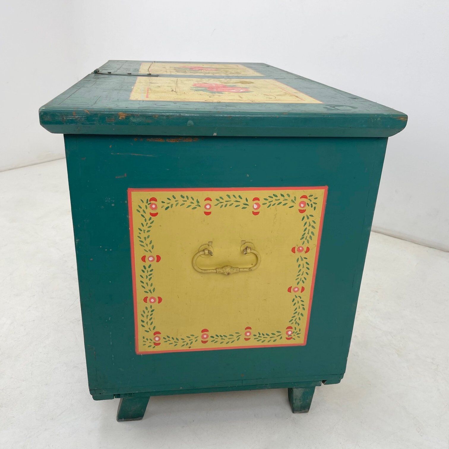 19th Century Hand Painted Chest or Floor Trunk
