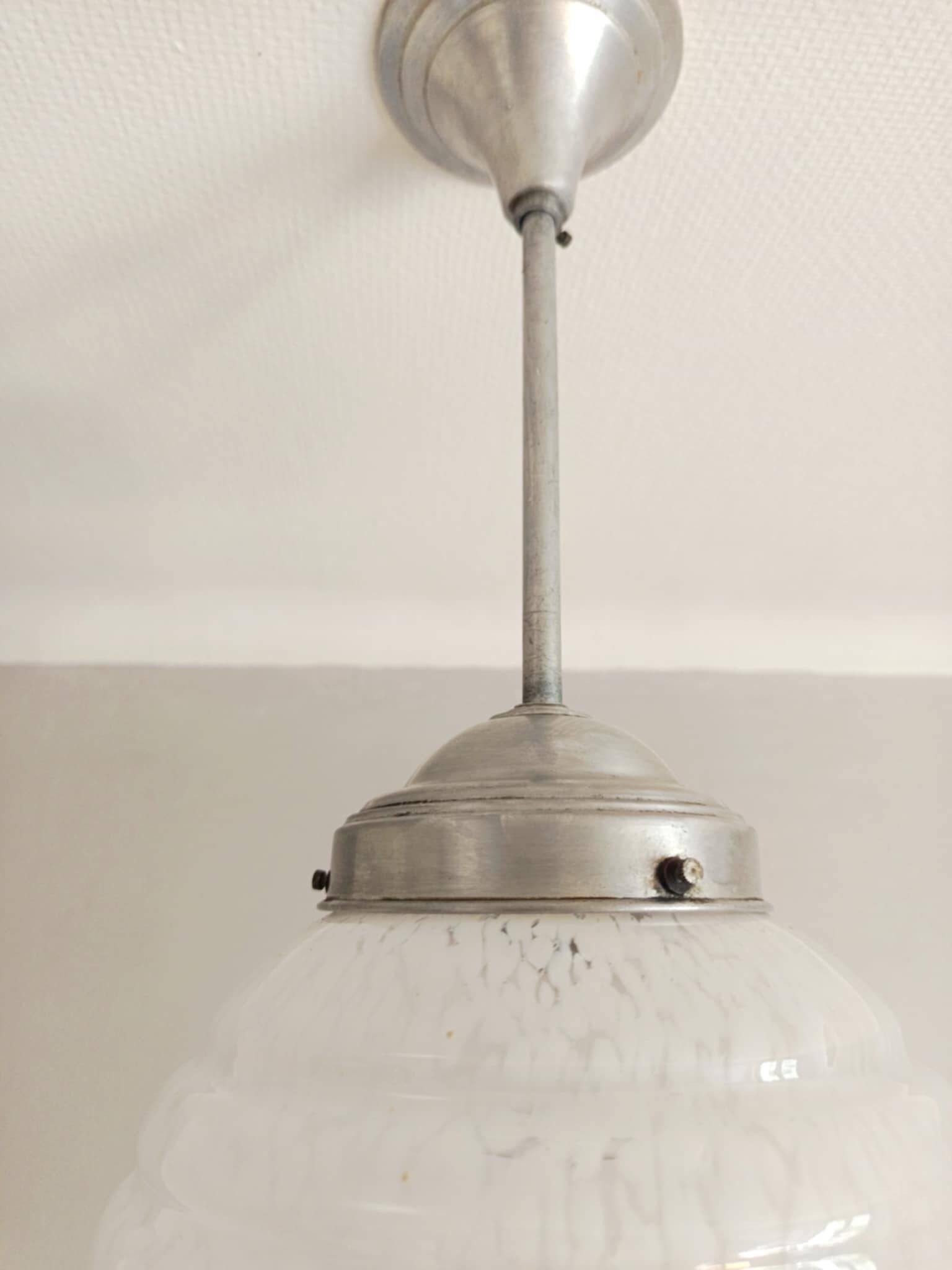 Clichy glass globe art deco pendant light