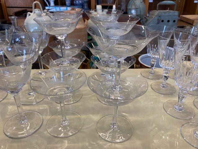 Art Deco crystal service