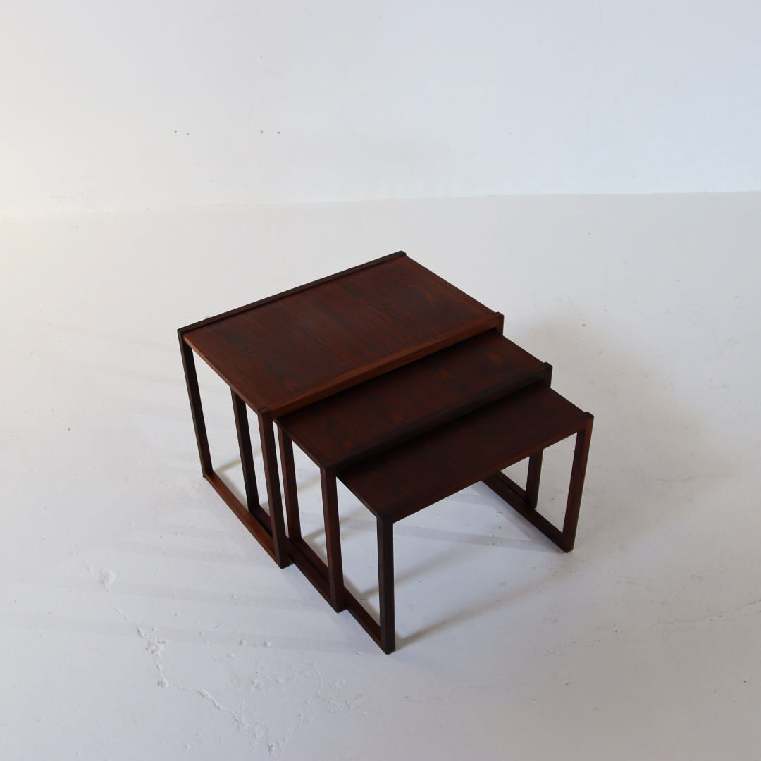 Kai Kristiansen Rosewood nesting tables for Vildbjerg Möbelfabrik