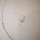 Round serving dish, ironstone, Creil and Monterau, white and navy blue