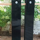 Large format solid glass vintage door handle