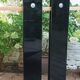 Large format solid glass vintage door handle