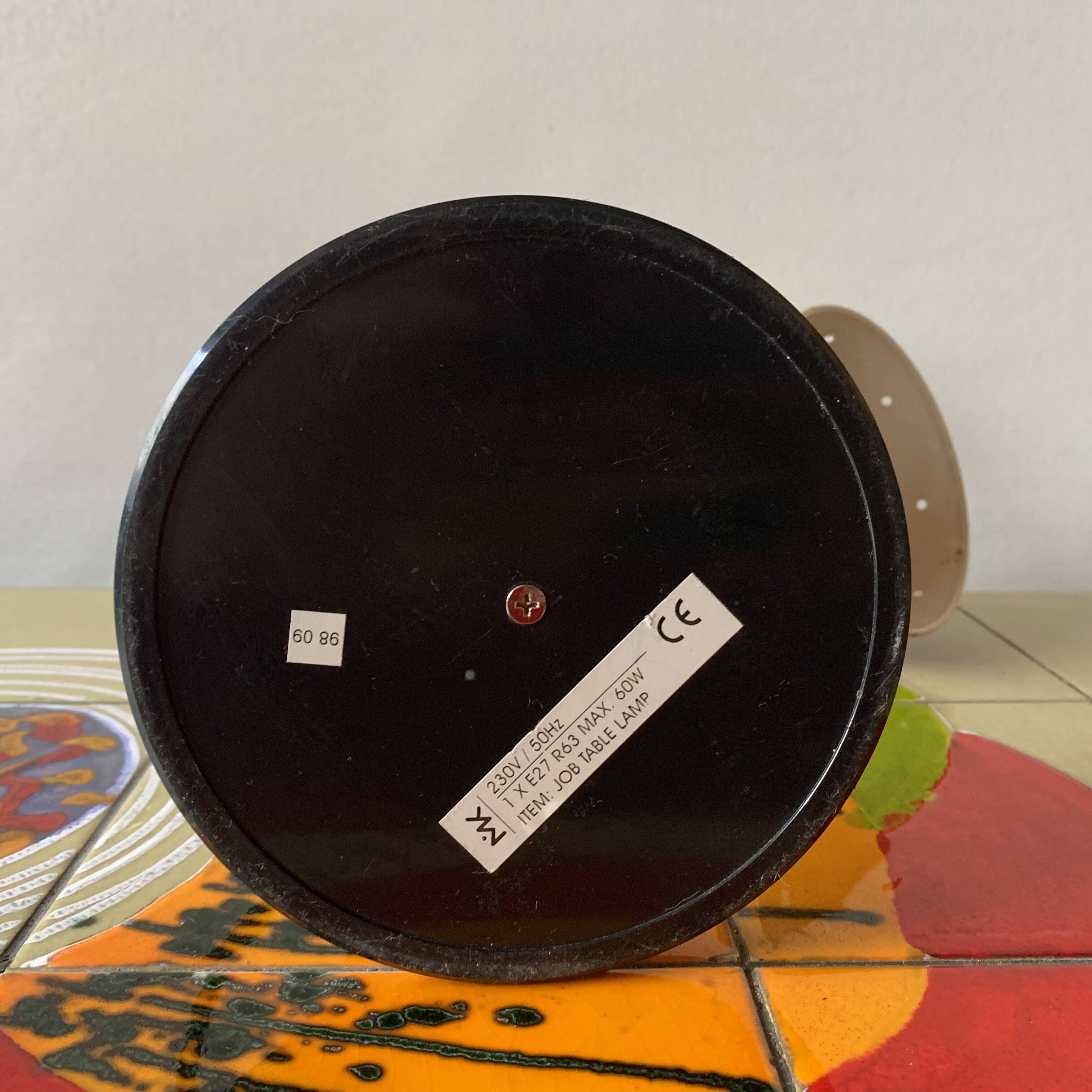 Vintage orange painted metal desk lamp