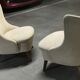 Armchair wing chair egg Barrel 50s modernist