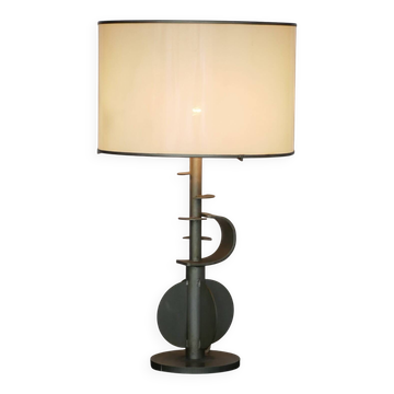 Lampe de table brutaliste - Designer Vit Kellj des années 70 - Italienne - rare