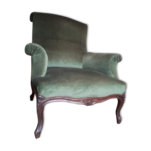 fauteuil velours vert