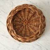 Small vintage rattan basket from the 60s and 70s
