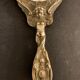 Bronze hand-facing mirror, early twentieth century, Louis XV style, 29 x 13 cm