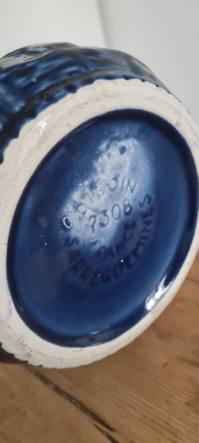 Sarreguemines earthenware pitcher