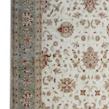 Large Ivory-cream Zielger Rug Handwoven Oriental Floral Carpet 199x292cm