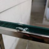 Table d'appoint vintage en verre
