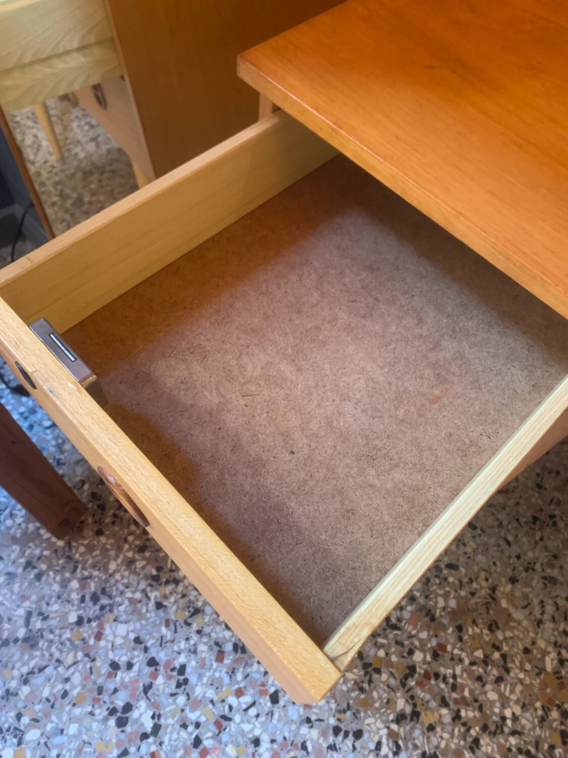 Scandinavian-style desk in light wood