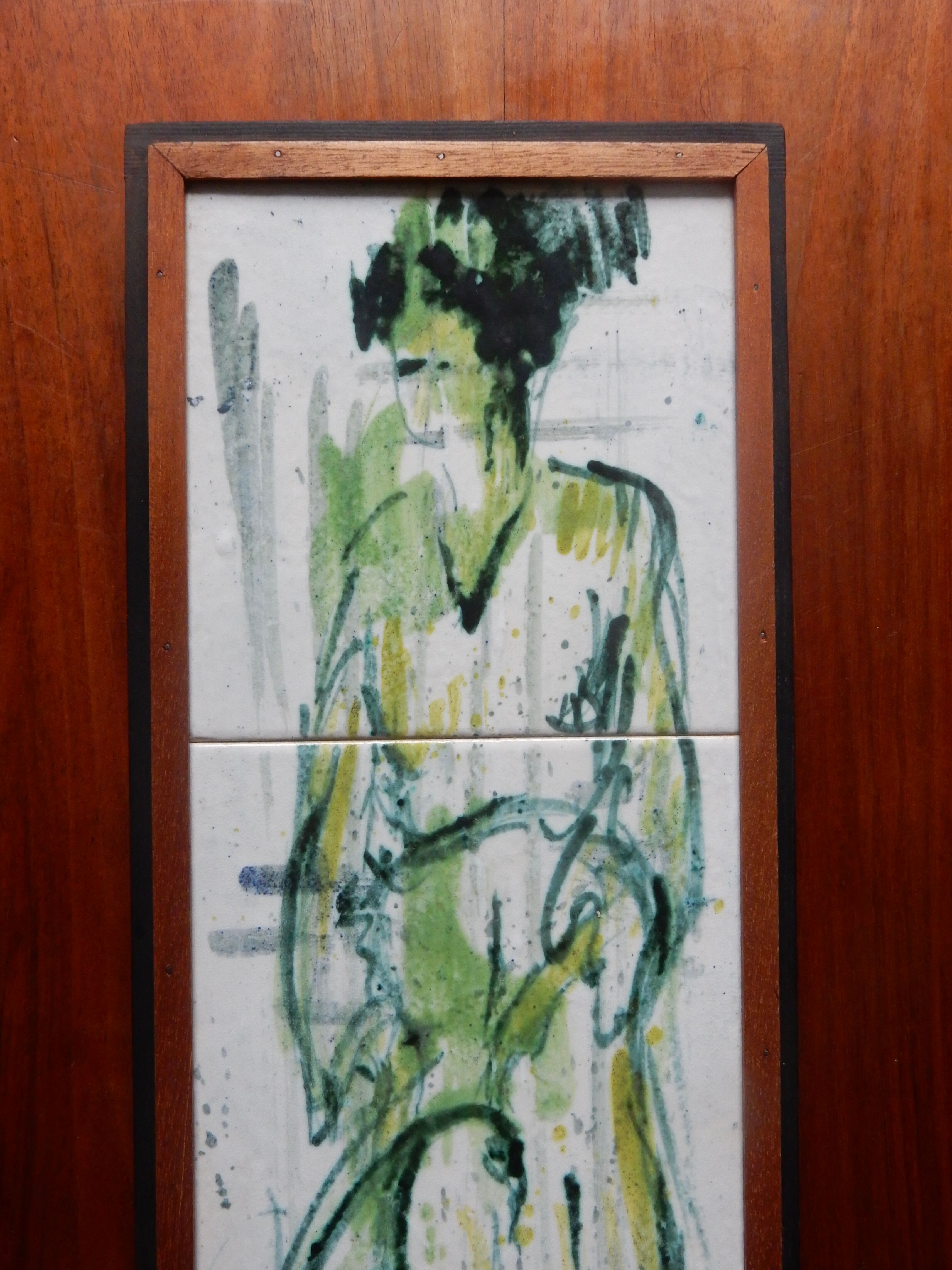 60s vintage ceramic tile panel from A. Suez