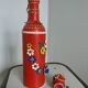 Bottle bottle leather dressing and its shot glass