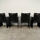 8 style Korium leather chairs in the style of Matteo Grassi