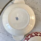 Tureen Badonviller tulips burgundy 30s-40s