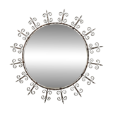 Huge round wrought iron wall mirror 1960’s