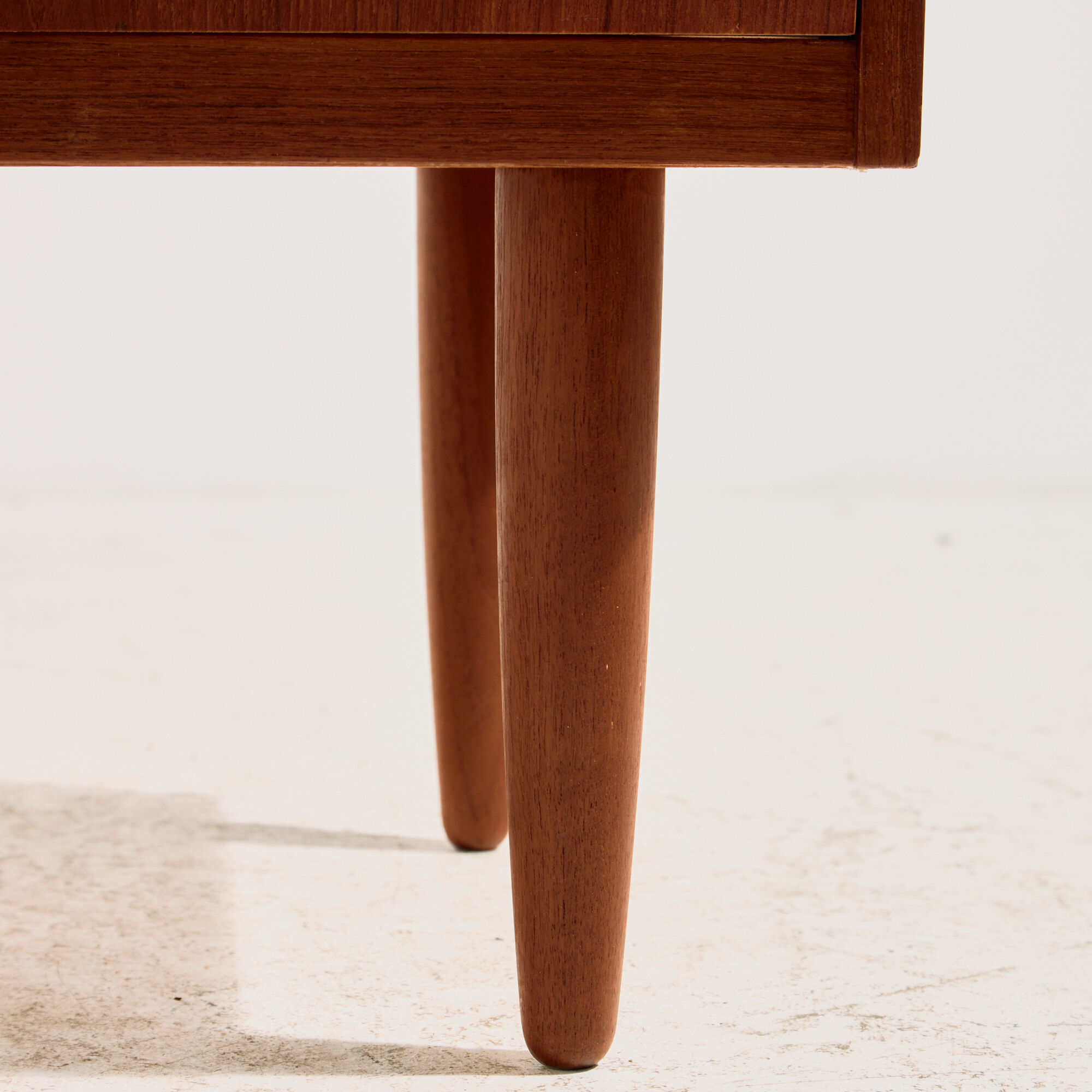 Restored teak cylinder desk