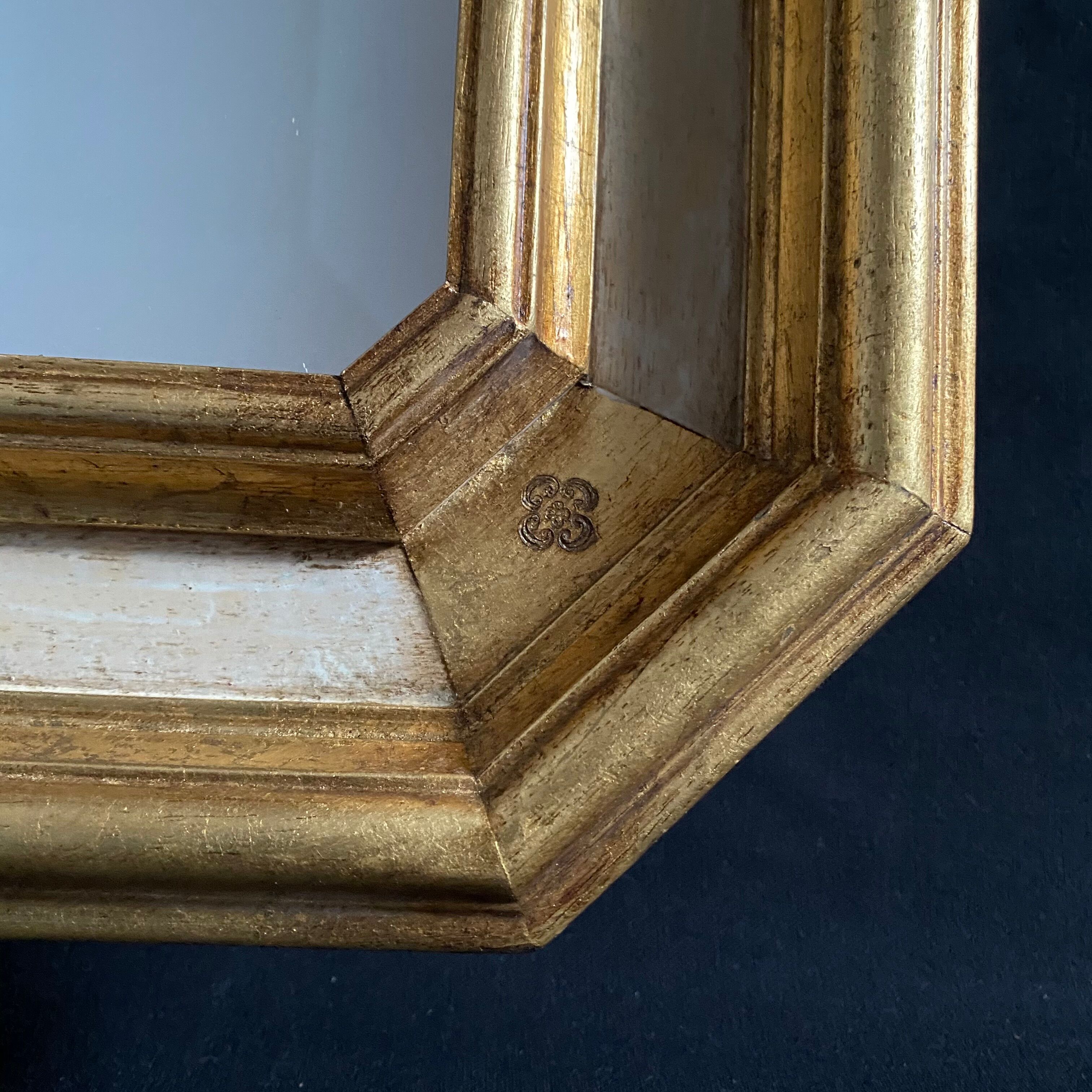 Bevelled mirror gilded wood 76x57cm