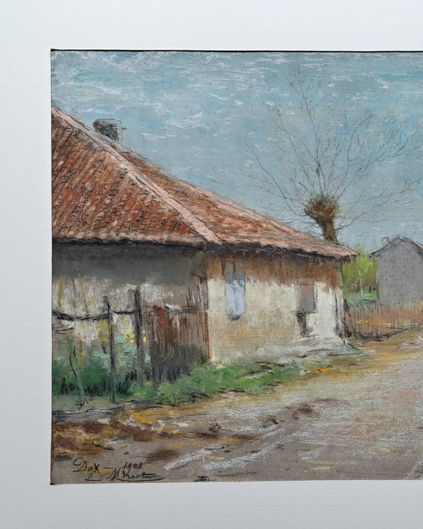 Impressionist painting - dry pastel, Normandy school Louis Minet