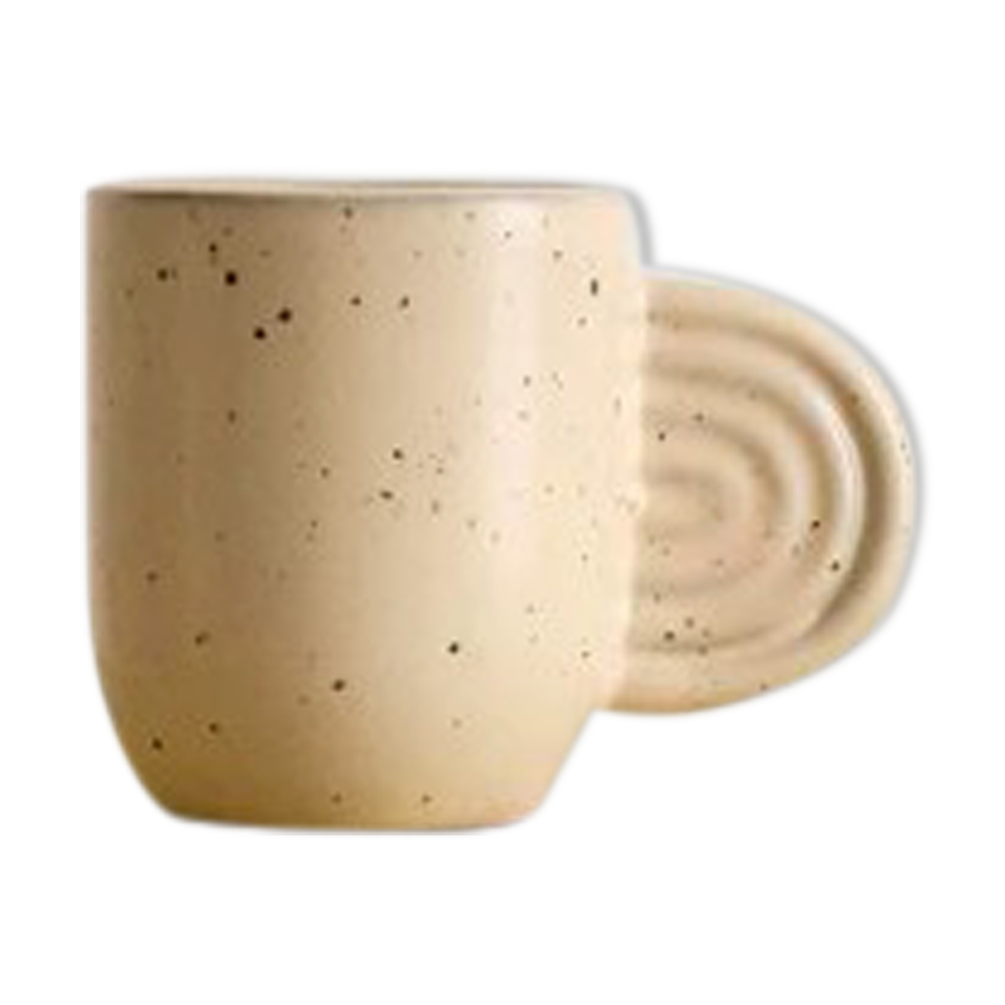 Black Speckled Amber Ceramic Cup - Oustao