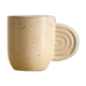 Black Speckled Amber Ceramic Cup - Oustao