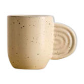 Black Speckled Amber Ceramic Cup - Oustao