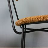 Set of 4 Italian dining chairs newly upholstered 1950s